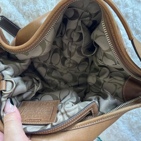Vintage COACH Large Soho British Tan Leather Hobo 9464 GORGEOUS - Picture 7 of 8